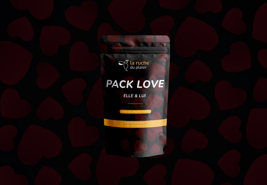 Pack Love “Elle & Lui” : un coffret de miel aphrodisiaque comprenant du miel stimulant pour elle et lui, parfait pour pimenter la vie de couple et booster la libido.